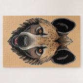 Het sympathieke hoofd van een hyena legpuzzel (Horizontaal)