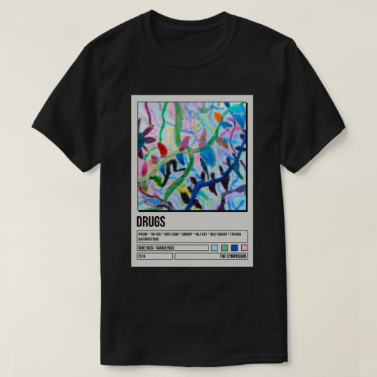 Het Symposium Drugs album poster Poster T-shirt (Design voorkant)