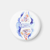 Het synapse en het zenuwimpulscanvas drukken rou a magneet (Voorkant)