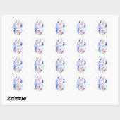 Het synapse en het zenuwimpulscanvas drukken rou a ronde sticker (Vel)