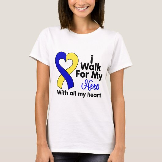 Het syndroom dat ik voor mijn heldhak ga lopen t-shirt (Voorkant)