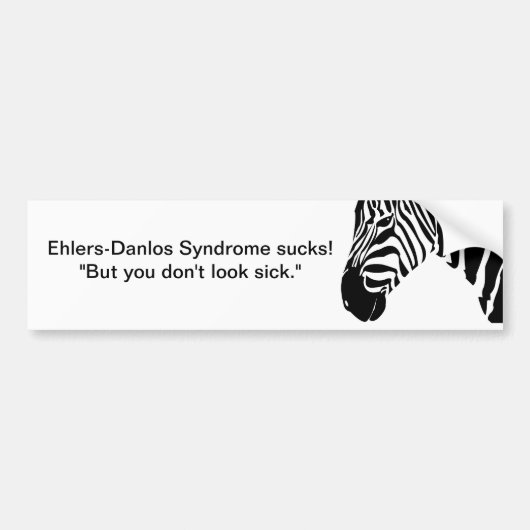 Het Syndroom van Ehlers-Danlos is klote! Bumpersticker (Voorkant)