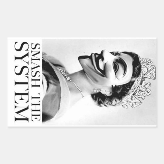 HET SYSTEEM KAPOT MAKEN RECHTHOEKIGE STICKER (Voorkant)