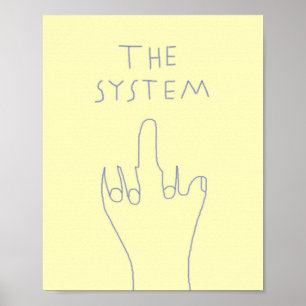 Het systeem tekening art poster