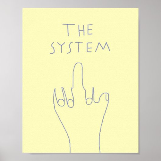 Het systeem tekening art poster (Voorkant)