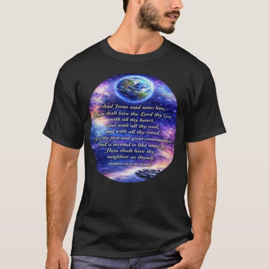 Het T-Shirt 'De Twee Grote Geboden Buitenruimte' (Voorkant)