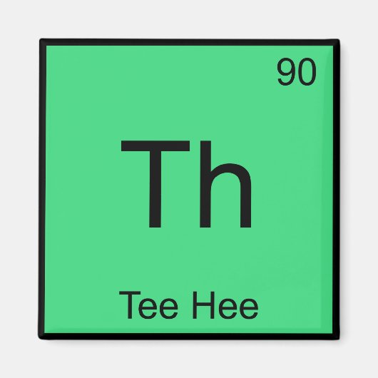 Het T-shirt hee Chemistry Element Symbol Funny T-s Magneet (Voorkant)