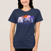 Het T-shirt met de Starende Karakters Tri-Blend (Voorkant)