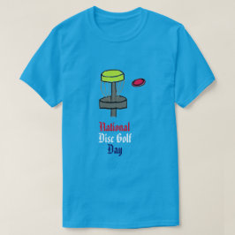 Het T-shirt met het nationale schijfgolf-dag