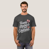 Het T-shirt met illustratie typografie "Moederdag" (Voorkant volledig)