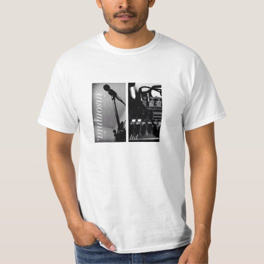 Het T-shirt "Muziek is leven" (Voorkant)