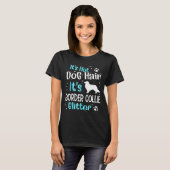 Het T-shirt van Collie Glitter grenst niet aan Dog (Voorkant volledig)