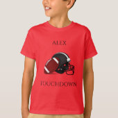 Het t-shirt van de football jongen, gepersonalisee (Voorkant)