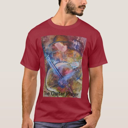 Het T-shirt van de Mannen "The Guitar Player" (Voorkant)