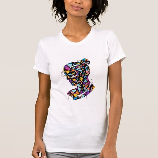 Het T-shirt van de moderne Abstracte vrouw (Voorkant)