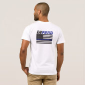 Het T-shirt van de politie verdedigen (Achterkant volledig)