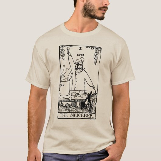 Het T-shirt van de Saucerer-Mannen (Voorkant)