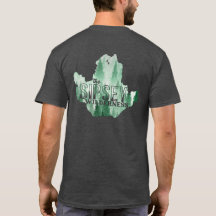 Het T-shirt van de Sipsey Wilderness Waterverf Map