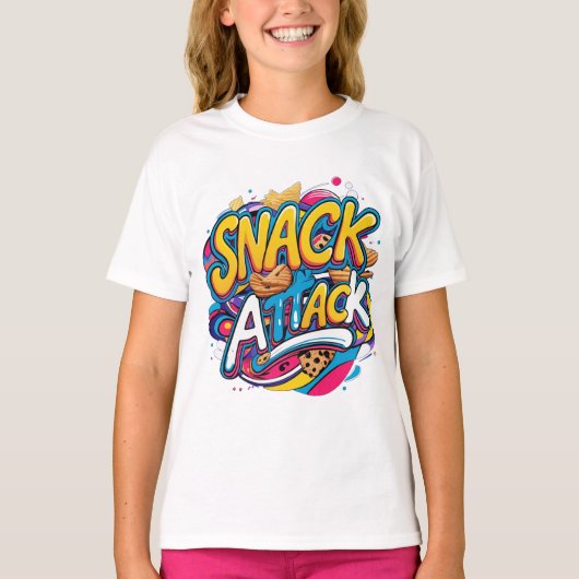Het T-shirt van de "Snack Attack" (Voorkant)