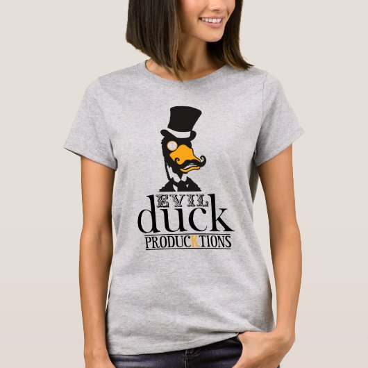 Het t-shirt van de vrouw Evil Duck (hoge logo) (Voorkant)