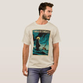 Het T-shirt van de wandelaar op de golven (Voorkant volledig)