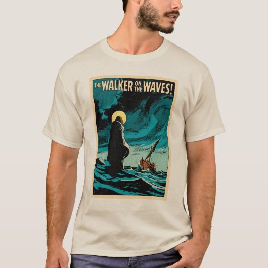 Het T-shirt van de wandelaar op de golven (Voorkant)