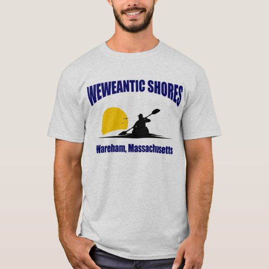 het T-shirt van de weweantische rivier in wareham (Voorkant)