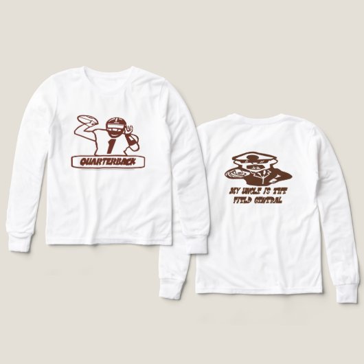 Het T-shirt van het Field General Kind voor een la (Voorkant /achterkant)