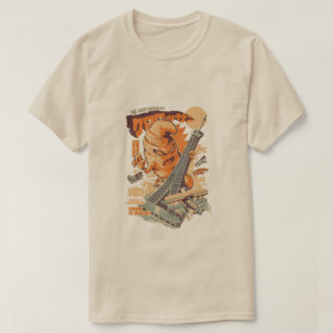 Het T-shirt van het Kaiju Croissant Effel Paris