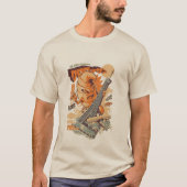 Het T-shirt van het Kaiju Croissant Effel Paris (Voorkant)