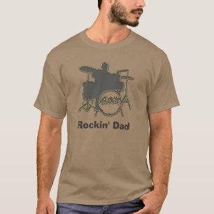 Het T-shirt van het Vaderdag van de pappa ~ Drumme