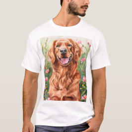 Het T-shirt van Irish Setter Mannen – Waterverf Re