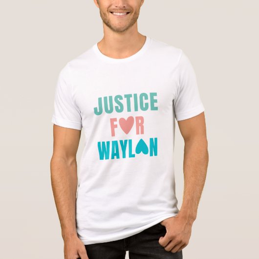 Het T-shirt van Justice for Waylon Mannen (Voorkant)