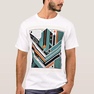 Het T-shirt van Modern Geometric Mannen - Bold Abs