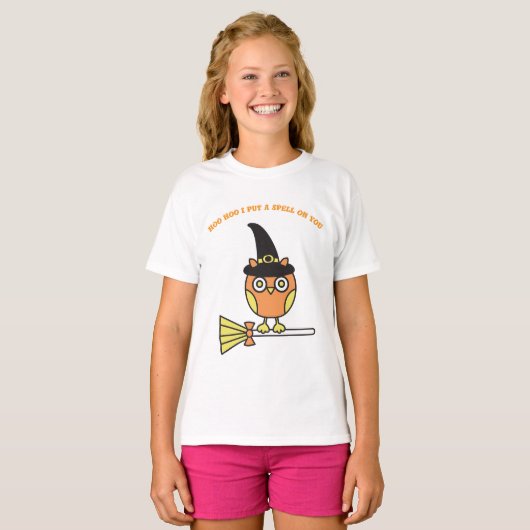 Het T-shirt van Owl Witch Girl (Voorkant volledig)