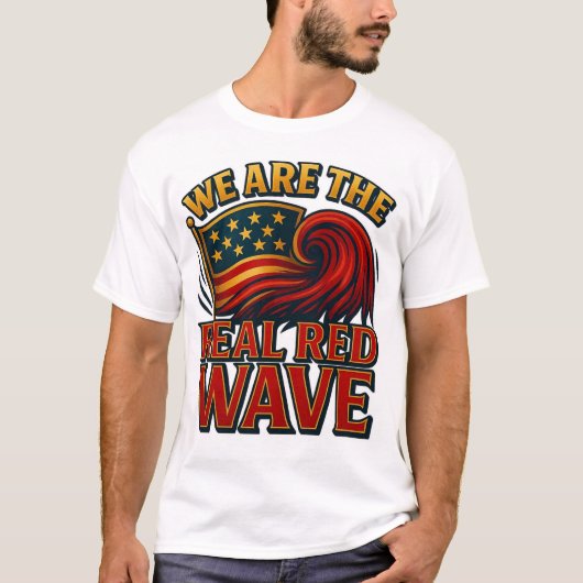 Het T-shirt van Real Red Wave™ Mannen (Voorkant)