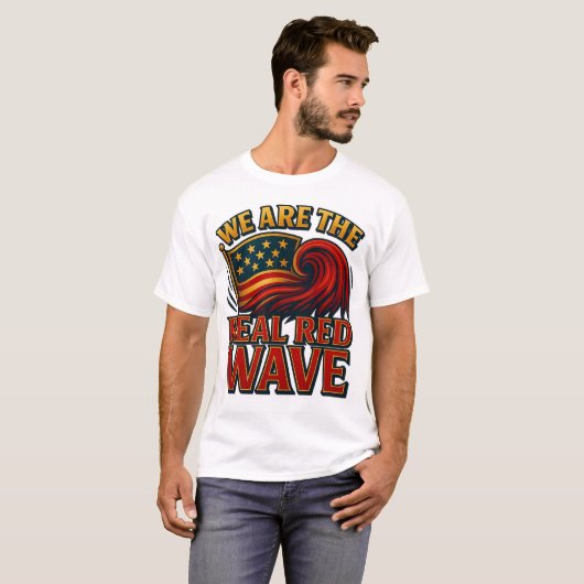 Het T-shirt van Real Red Wave™ Mannen (Voorkant volledig)
