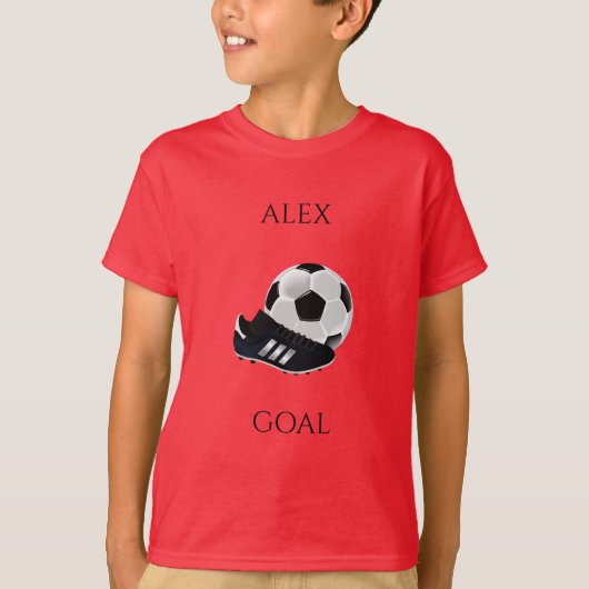 Het t-shirt van SOCCER jongen, gepersonaliseerde n (Voorkant)
