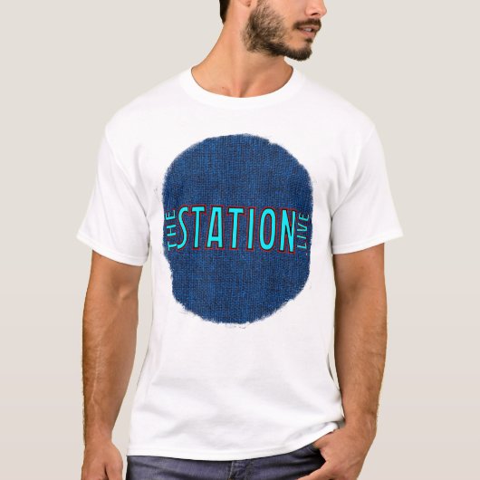Het T-shirt van Station Blue RT Mannen (Voorkant)
