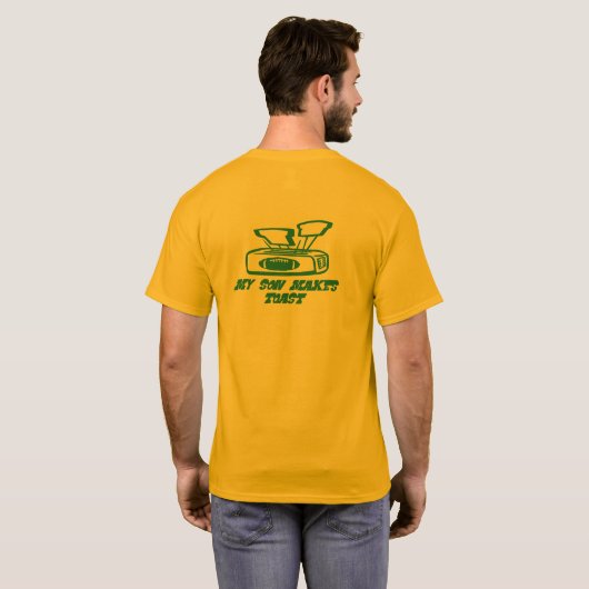 Het T-shirt van Toast Mannen (Achterkant volledig)
