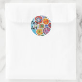 Het T-shirt verandert Ronde Sticker (Tas)