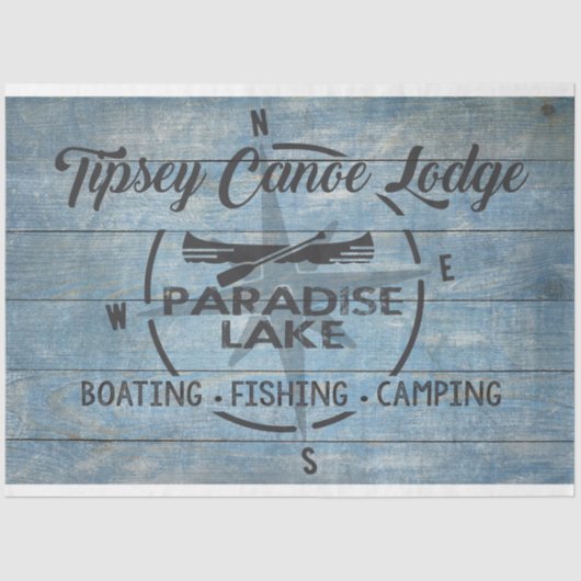 Het taaislijfpapier van de Tipsey Canoe Lodge Tissuepapier (Voorkant)