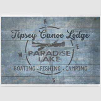 Het taaislijfpapier van de Tipsey Canoe Lodge Tissuepapier