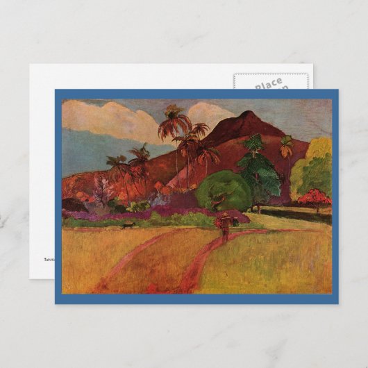 Het Tahitiaanse landschap van Paul Gauguin (1893) Briefkaart (Voorkant / Achterkant)