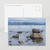 Het Tahoe Rocks meer! Briefkaart (Voorkant / Achterkant)