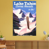 Het Tahoe-sierra nevada  poster Canvas Afdruk (Insitu (Woonkamer))
