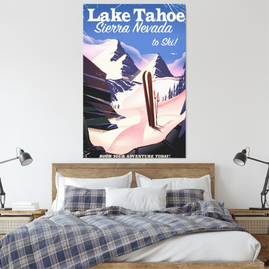 Het Tahoe-sierra nevada  poster Canvas Afdruk (Insitu (Slaapkamer))