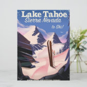 Het Tahoe-sierra nevada  poster Kaart (Staand voorkant)