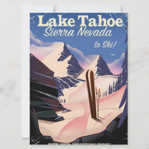 Het Tahoe-sierra nevada  poster Kaart
