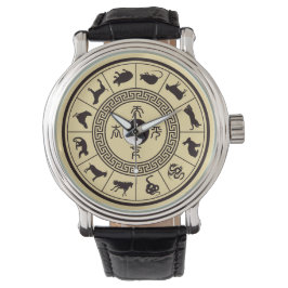 Het Tai Chi Zodiac Wiel Horloge